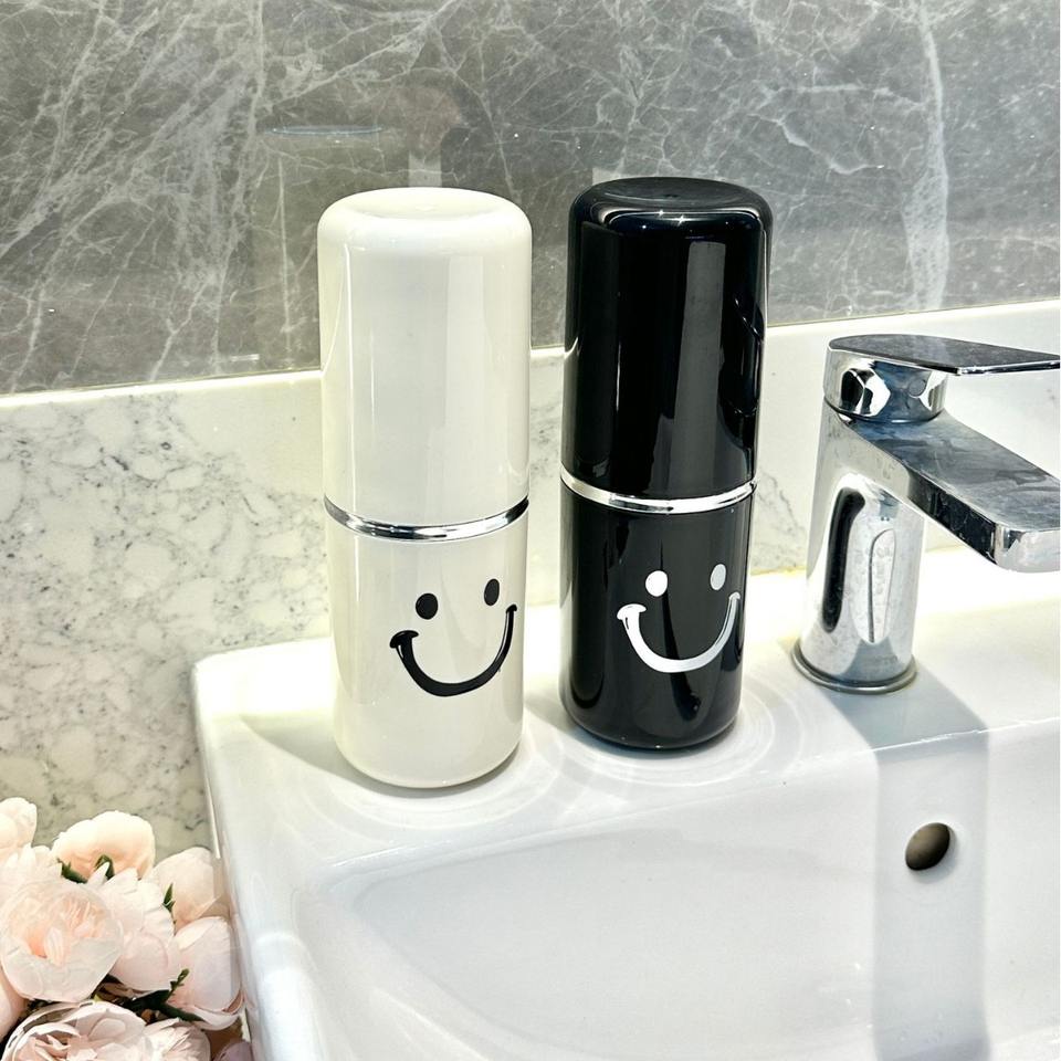 Portable Travel Toothbrush Holder Small Rinse Cup & Mount Modern Dental Care Storage Box Bathroom Set