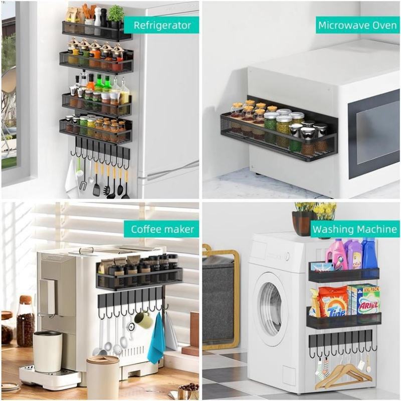 Magnetic Spice Rack Refrigerator Organizer