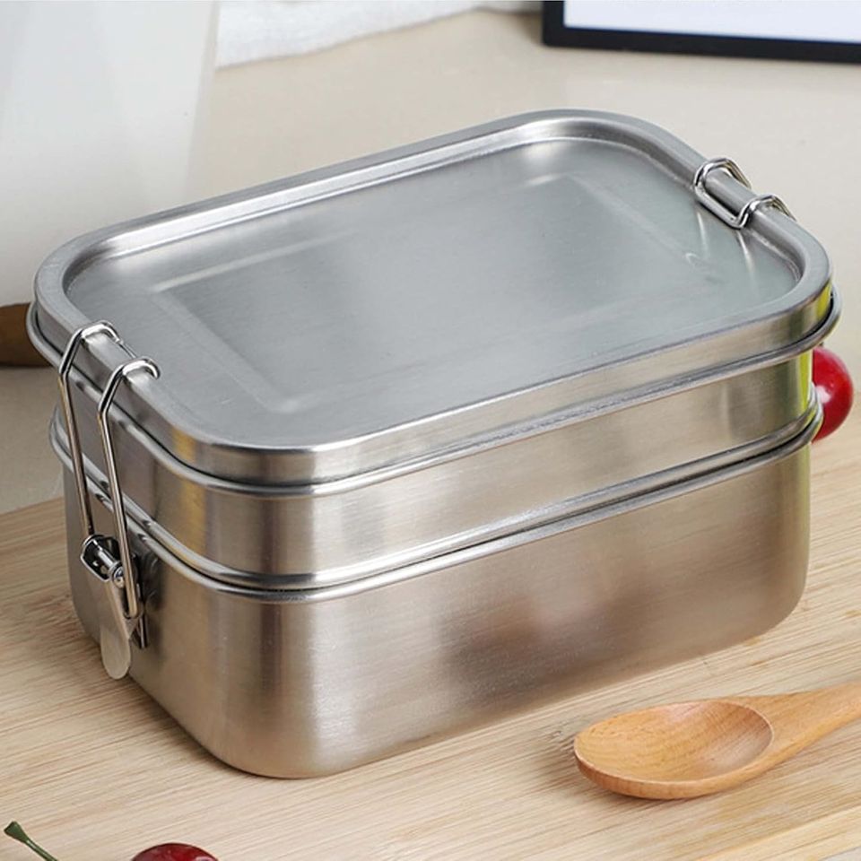 304 Stainless Steel Leak-proof Food Container with Removable Divider for Meal Prep