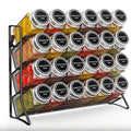 4-Tier Foldable Spice Rack Organizer for Cabinet Pantry Easy Visibility Counter top Storage Holder