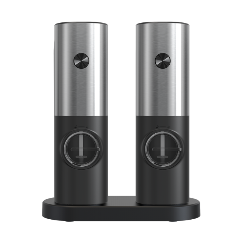 Electric Salt and Pepper Grinder Set with Storage Base Spice Bottle