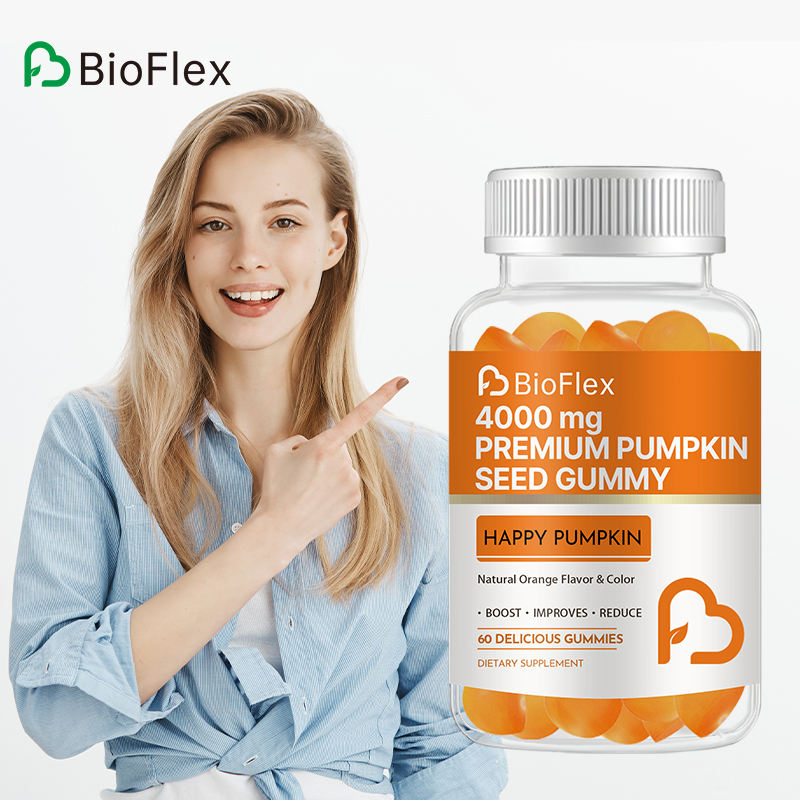 Bioflex Pumpkin Seed Oil Supplement Gummies for Hair Growth and Youthful Skin