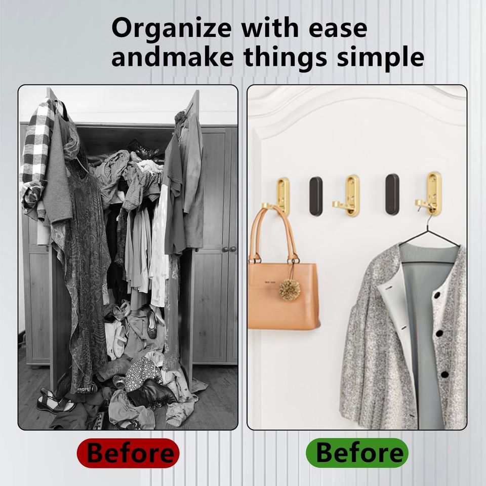 Foldable Metal Clothing Hook for Home and Door