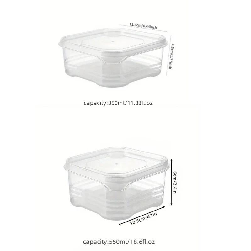 Food-Grade Storage Box for Frozen Meat and Ice in Kitchen Fridge