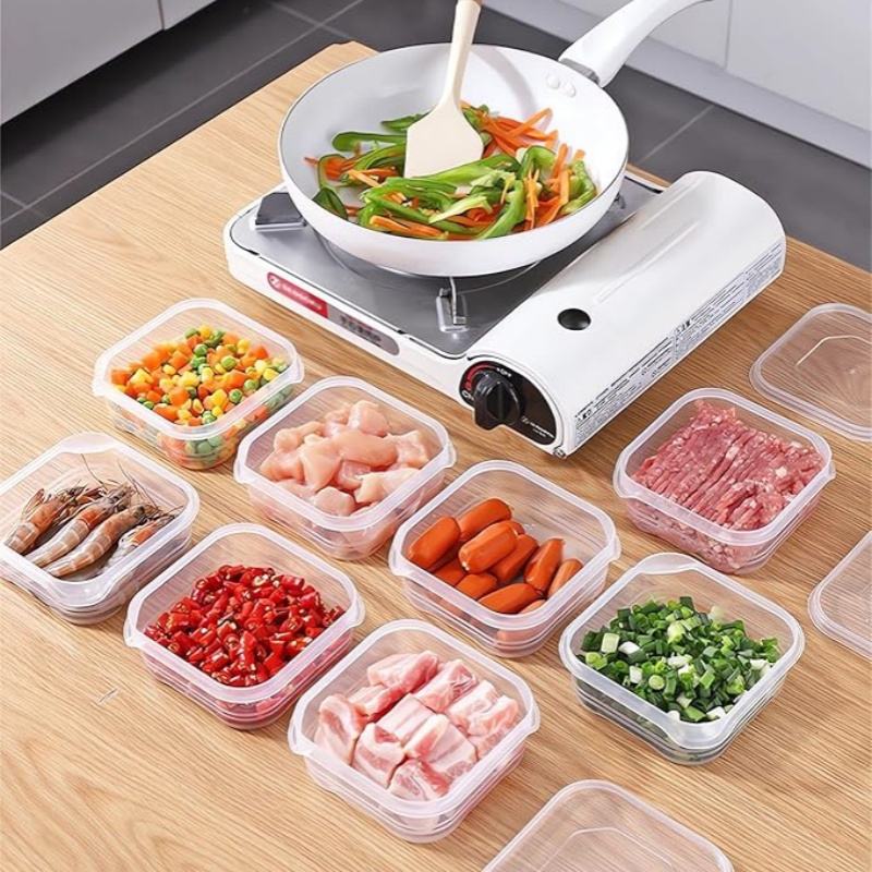 Refrigerator Organizer Set - Meat Freezer, Fruit & Vegetable Crisper, Dumpling Garlic Onion Storage Boxes