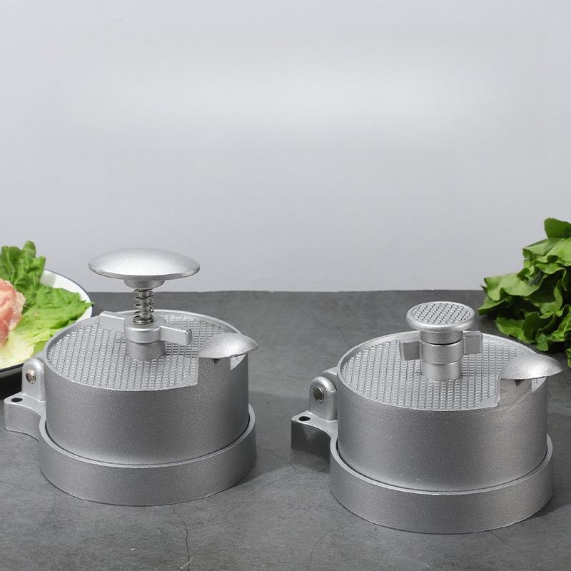 Adjustable Metal Burger Press - Small Home Burger Patty Press, Beef Cheese Vegetable Pie Maker Molds