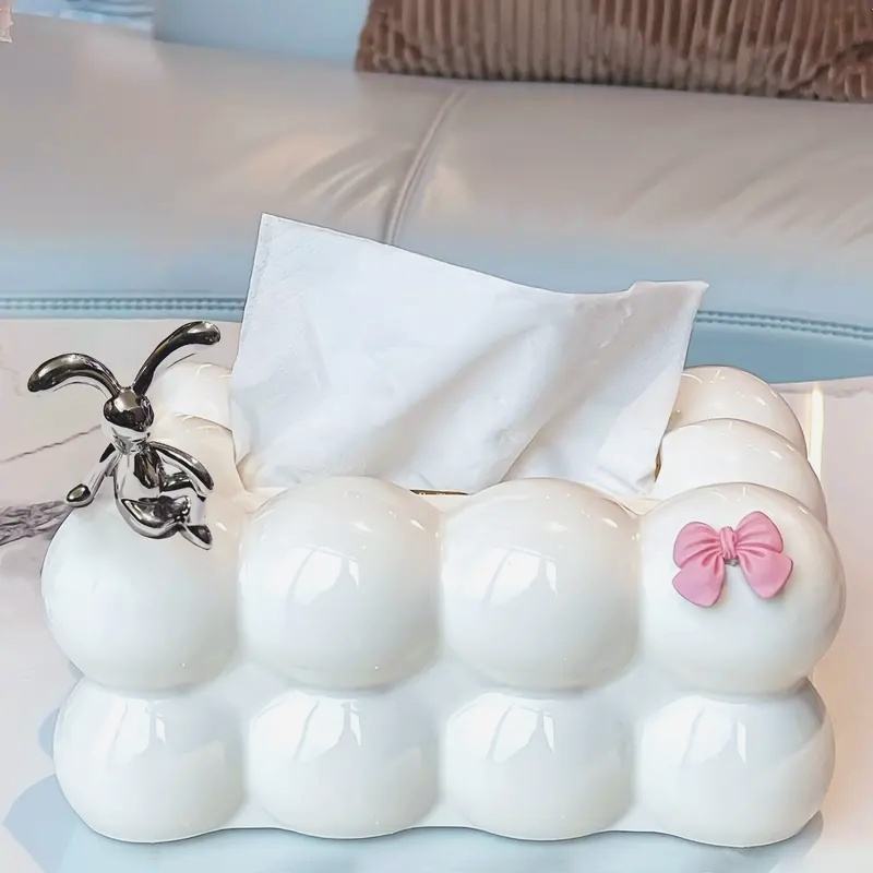 Cloud-Shaped Tissue Holder in Cotton Candy Design