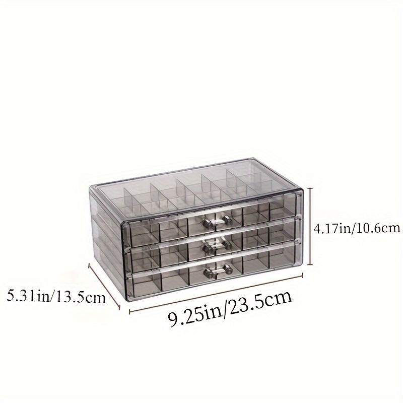 Modern Transparent Jewelry Storage Box with Drawers for Rings Earrings Necklaces Large Capacity Acrylic Organizer 72 Compartments