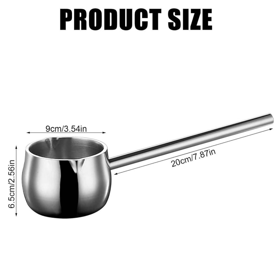 Stainless Steel Mini Kitchen Utensils Set Including Oil Pouring Pan, Butter, Chocolate Melting
