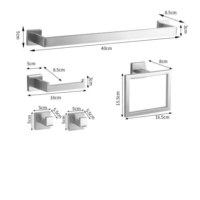 Modern Stainless Steel Bathroom Hardware Set