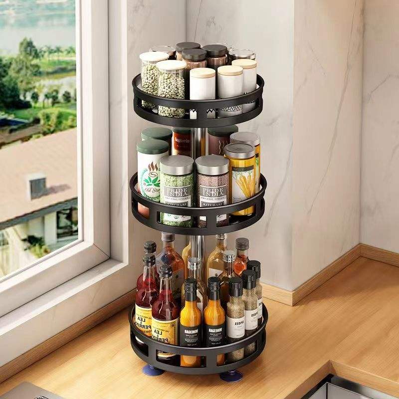 360 Rotating Kitchen Storage Organizer Spice Rack