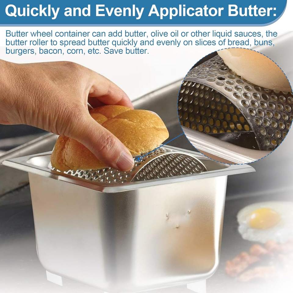 1L Stainless Steel Butter Roller Bread Butter Dispenser Kitchen Cheese Tool