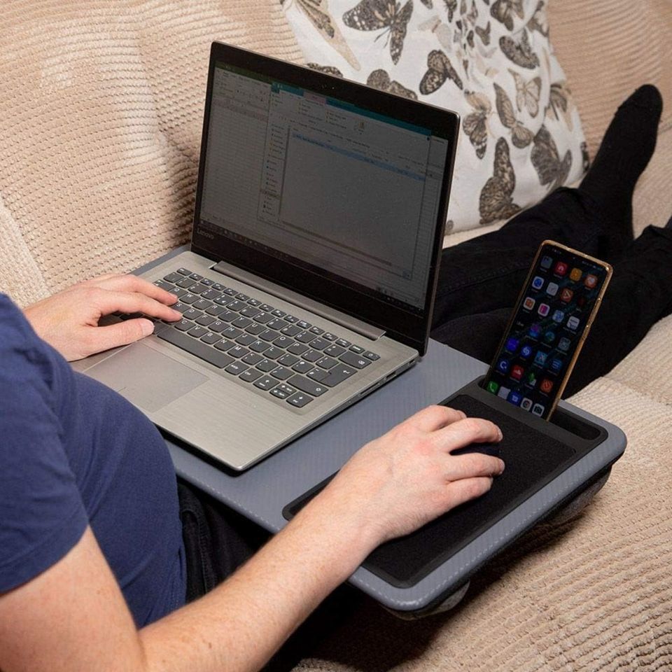 Portable Laptop Desk with Drawer Organizer and Phone Holder