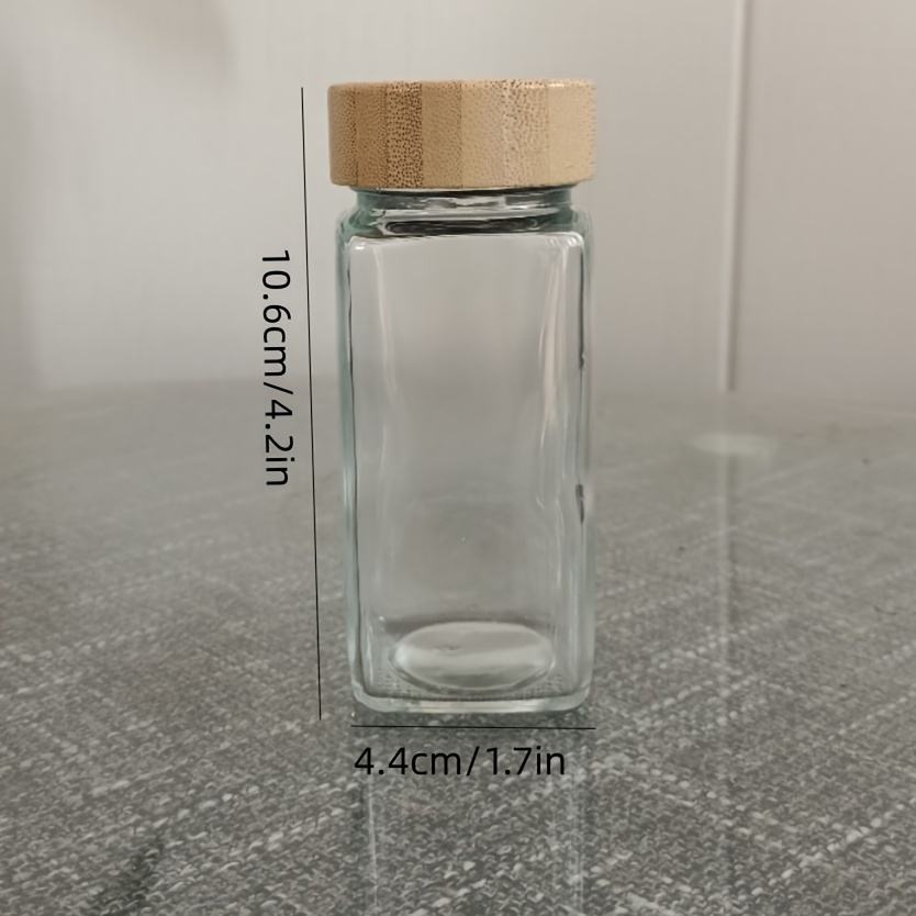 24 Glass Spice Jars with Bamboo Lids and Labels Spice Storage Bottles, Complete Spice Jar Set, Spice Dispenser Bottles