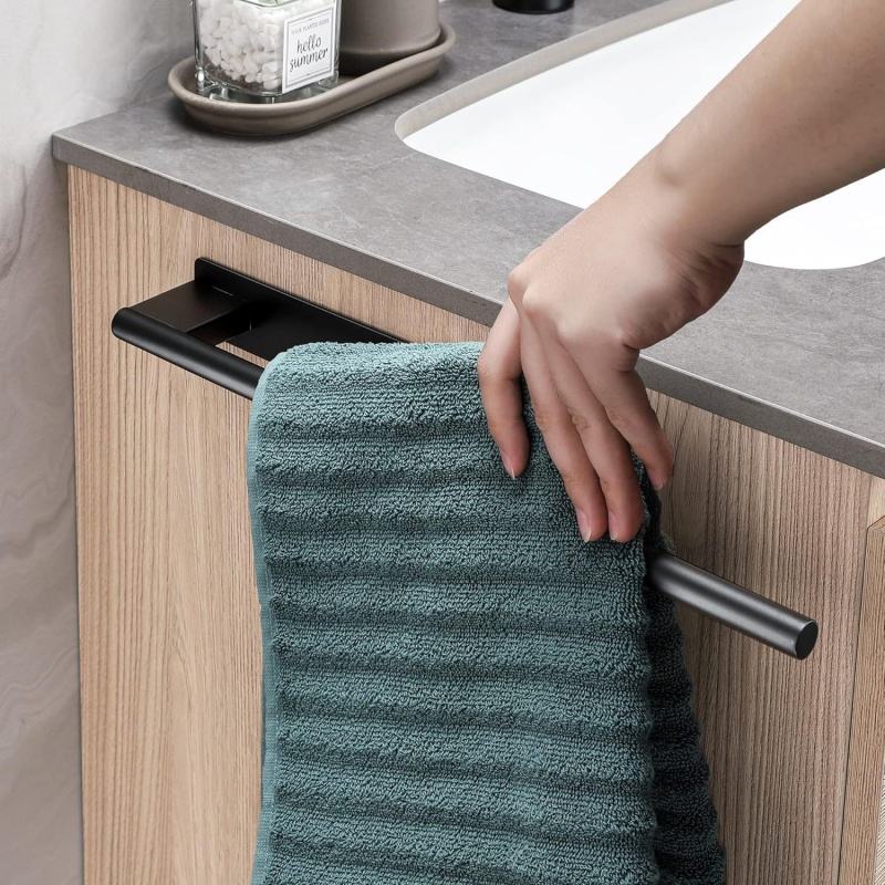 Self-Adhesive Stainless Steel Towel Holder for Home or Hotel Use