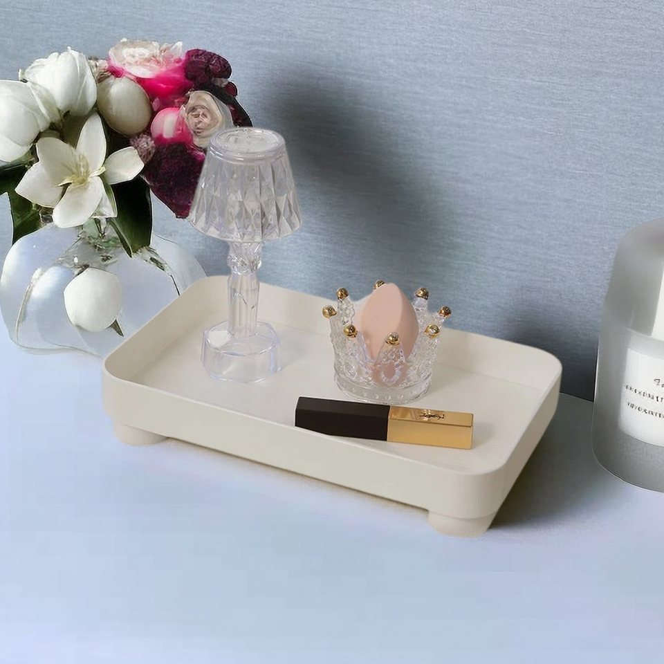 Plastic Storage Tray for Desktop Aromatherapy and Key Organization