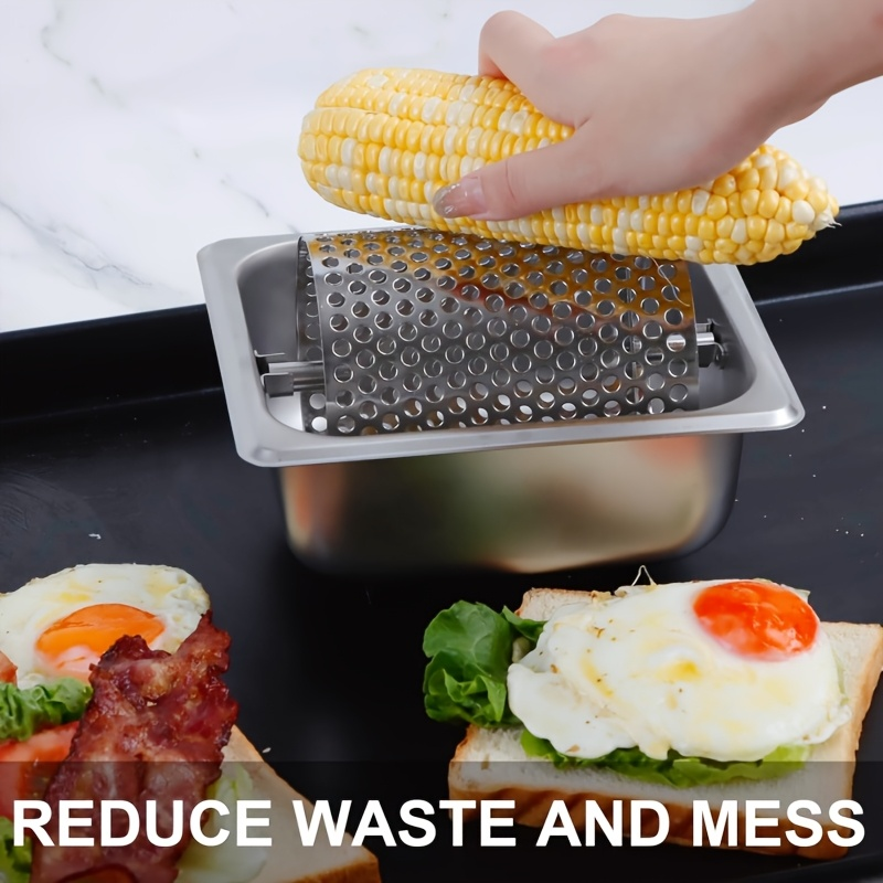 Brötchen-Butterroller | Edelstahl-Brotbutter-Radgrillplatte | Tragbarer Multifunktions-Grill für Camping