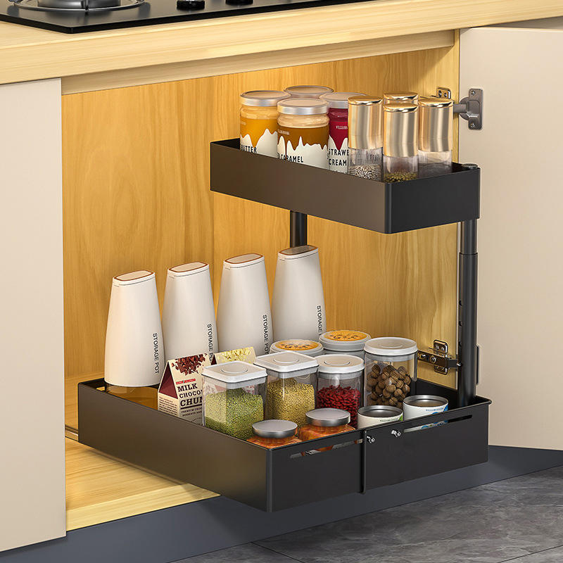 Double Pull-Out Shelves with Large Capacity