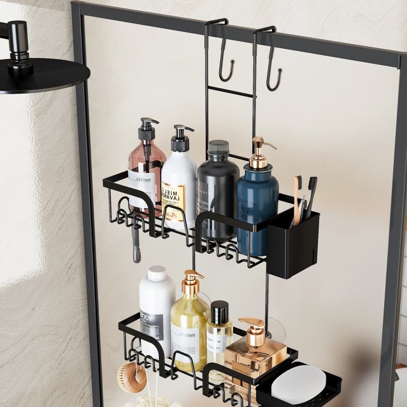 High-Quality Black Iron Wall Shelf Multifunctional Metal Rack for Home Use