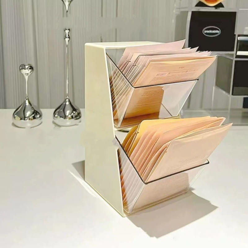 2-Piece Storage Box Set Tea and Coffee Organizer Candy-Chocolate-Snack Shelf Transparent Classified Shelf for Desk Office Pantry