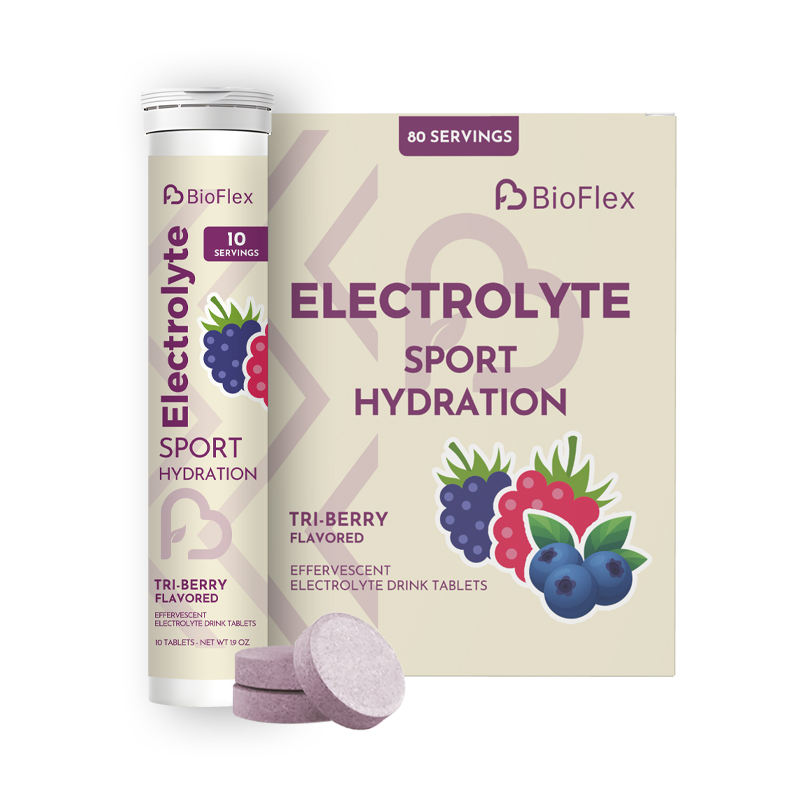 OEM Private Label Tri-Berry Flavored Sugar-Free Effervescent Electrolyte Drink Tablet Energy Supplement for Adults