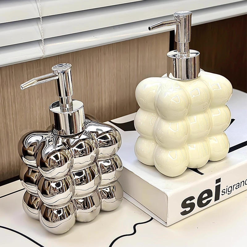 Ceramic Soap Dispenser Set for Bathroom and Kitchen