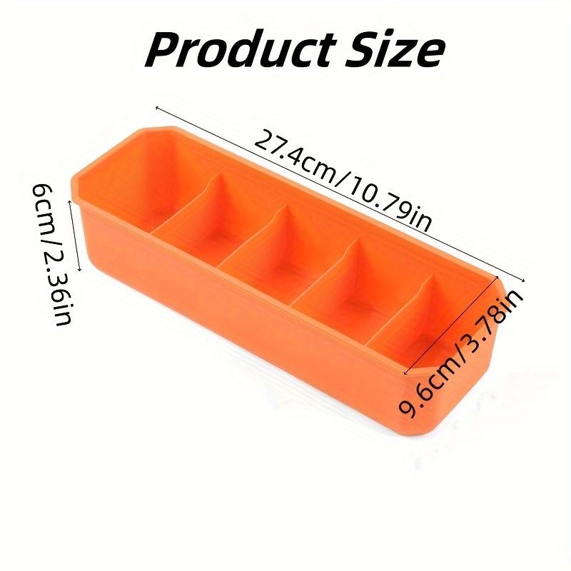 Multi-Compartment Sock Storage Box Space-Saving Plastic Underwear Organizer for Bedroom/Home/Dorm