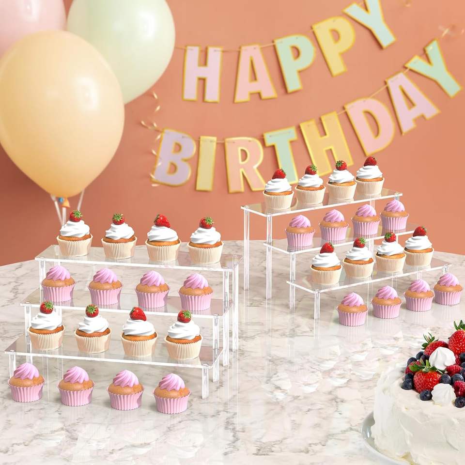 Contemporary 3-Tier Acrylic Storage Shelf Easy-to-Clean Multifunction Organizer for Home Kitchen Bathroom Cosmetics