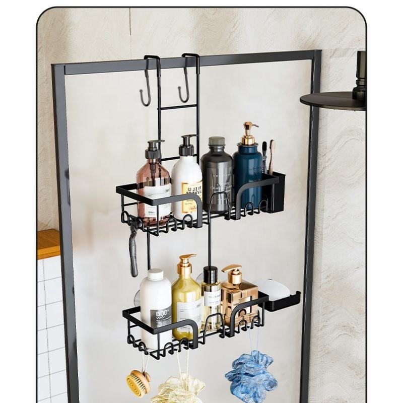 High-Quality Black Iron Wall Shelf Multifunctional Metal Rack for Home Use