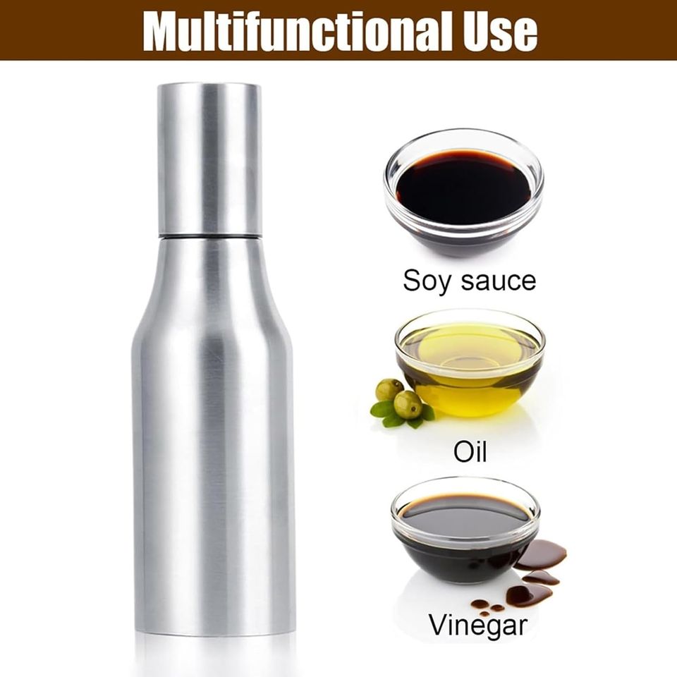 Stainless Steel Leak-proof Food Storage Container for Olive Oil Dustproof Soy Sauce Spice Kitchen Utensils