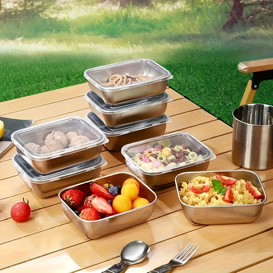 Multifunctional Single Food-Grade Stainless Steel Bento Box