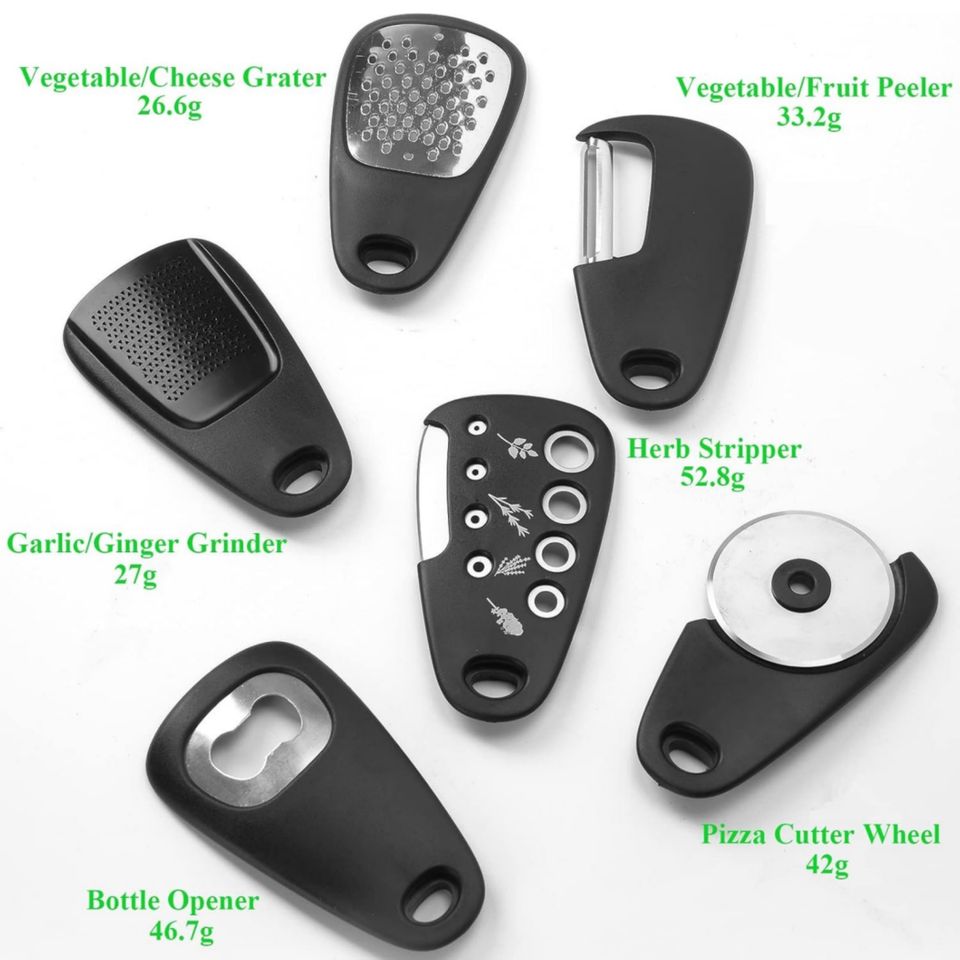 2025 Innovative Portable Kitchen Helper Set 6-Piece Multifunctional Small Kitchen Tools Space-Saving Fruit Vegetable Accessories