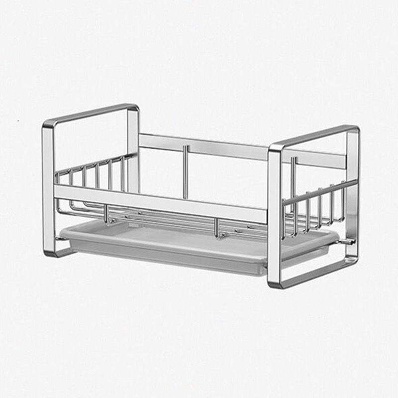 Stainless Steel Black Metal Kitchen Sink Caddy Hardware Organizer with Drain Pan