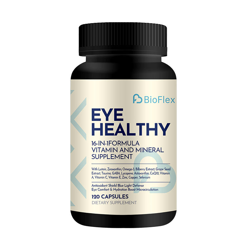 BioFlex OEM 16-in-1 Natural Herbal Formula Adult Eye Health Care Vitamins Minerals Supplements Capsules Zeaxanthin Lutein