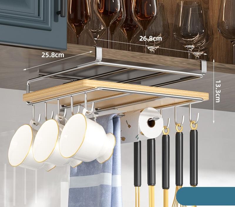 Personalized Wine Bottle Glass Holder Under Cabinet Rack