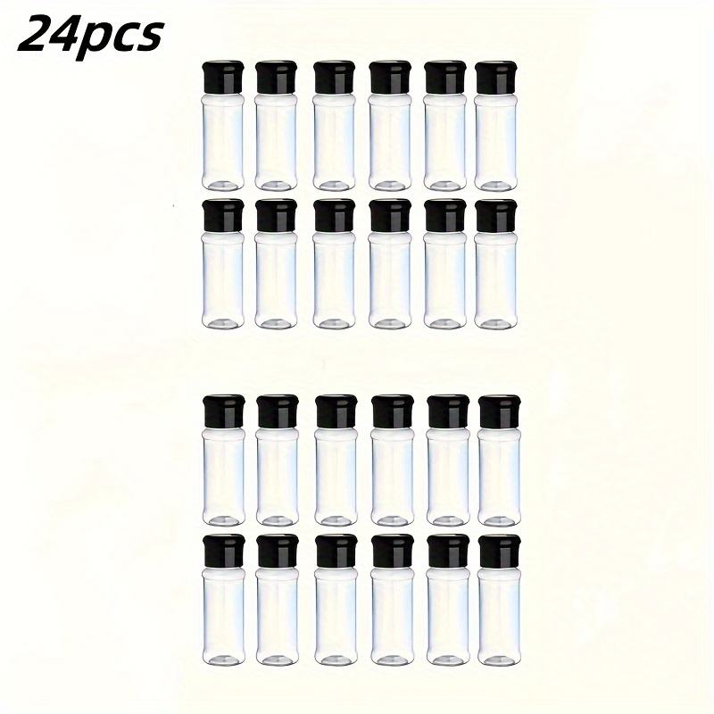 Plastic Spice Glass Spice Bottle with Truffle Sticker Brush Pepper Shaker for Outdoor Kitchen Camping Picnic BBQ