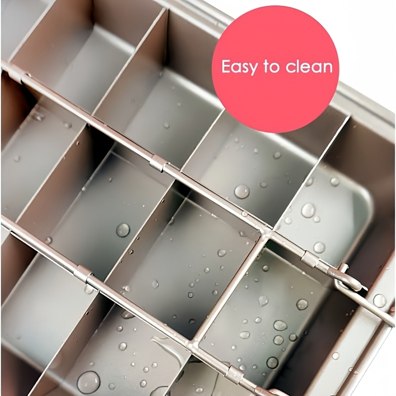 Brownie Skillet Pan Divider - Durable Metal Cake Pan for Baking 18 Pre-Cut Square Brownie Bites Cakes