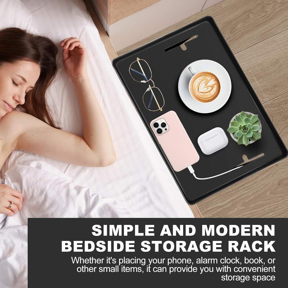 Dorm Bunk Bed Side Shelves, Clip-On Bedside Shelf, Headboard Tray Organizer Essentials for College Dorm Rooms