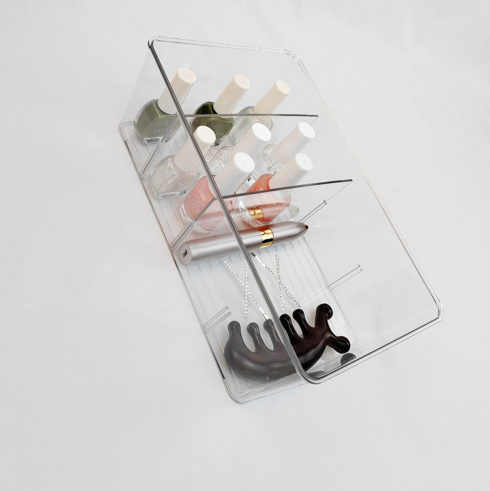 Multifunctional Snacks Tea Bag Organizer with Divided Cosmetic Compartment