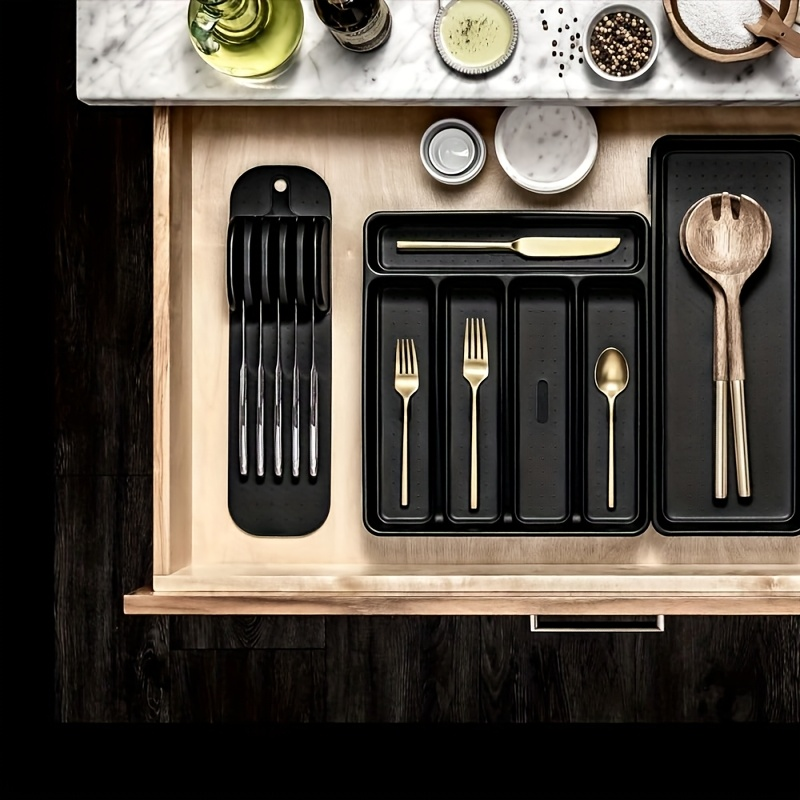 Modern Single-Stage Kitchen Knife Holder made of Silicone Universal Edge-Protected Organizer for Convenient Storage