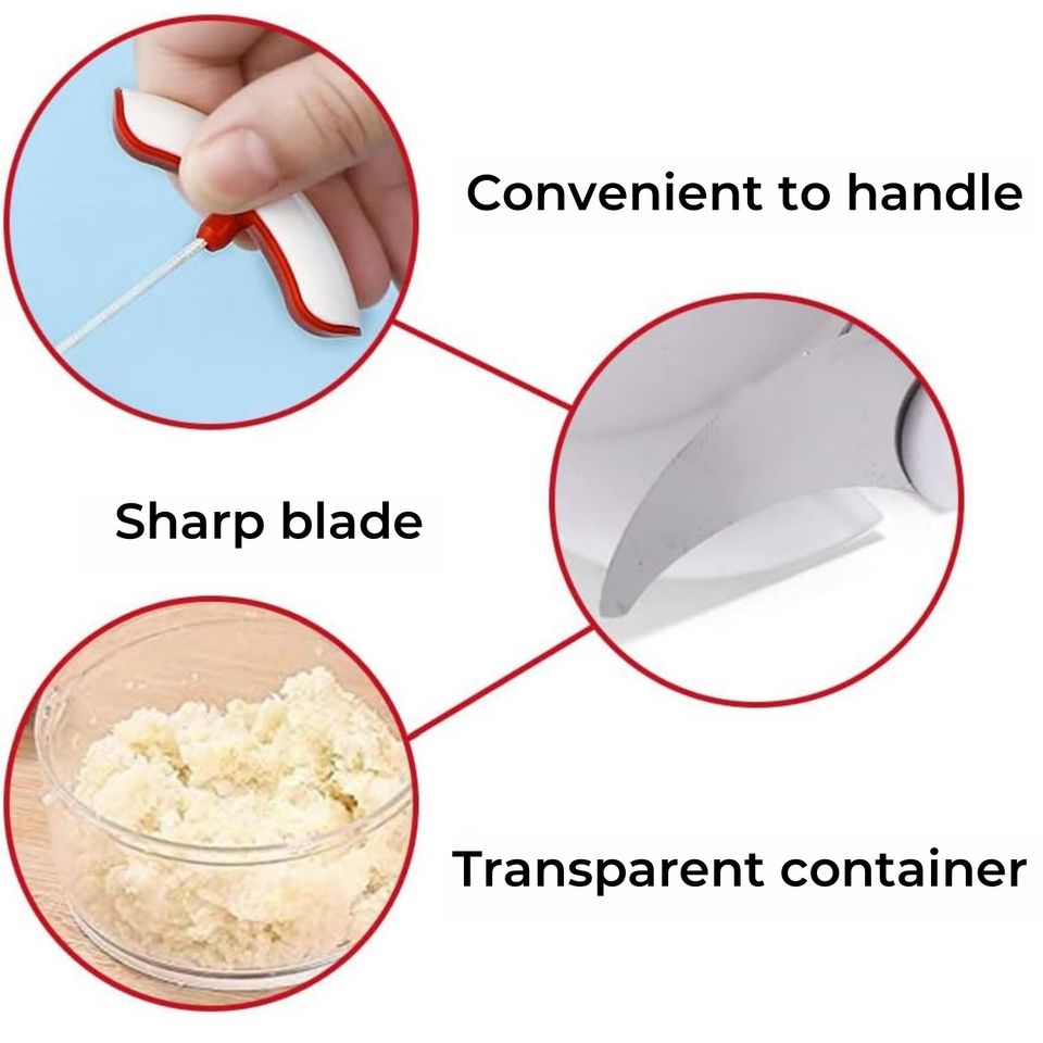 Mini Manual Garlic Press Food Chopper Vegetable Slicer Fruit Nuts