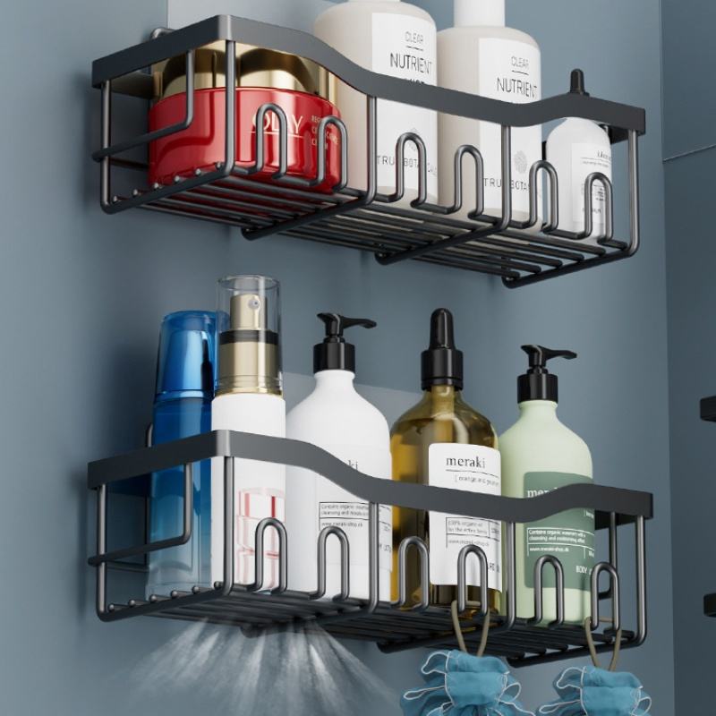 Multifunctional Bathroom Shelf Organizer without Drilling - Bathroom Soap Organizer Wall-Mounted Bathroom Storage Rack