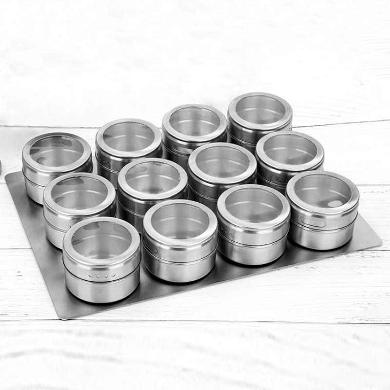 Edelstahl Magnetic Spice Jar Set for Refrigerator