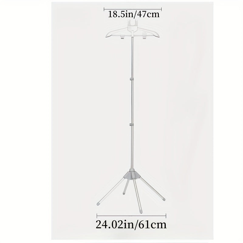 Adjustable Folding Laundry Dryer with Steam Iron Organizer