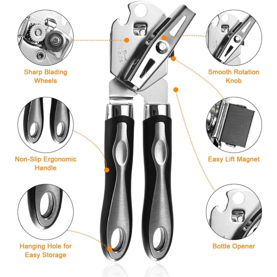 Professionelle Home Jar Opener aus Edelstahl mit magnetischer Klinge und No-Trouble-Lid-Lift