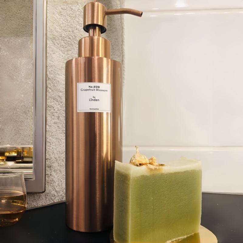 Stainless Steel Liquid Pump Bottle for Kitchen Countertops and Sinks