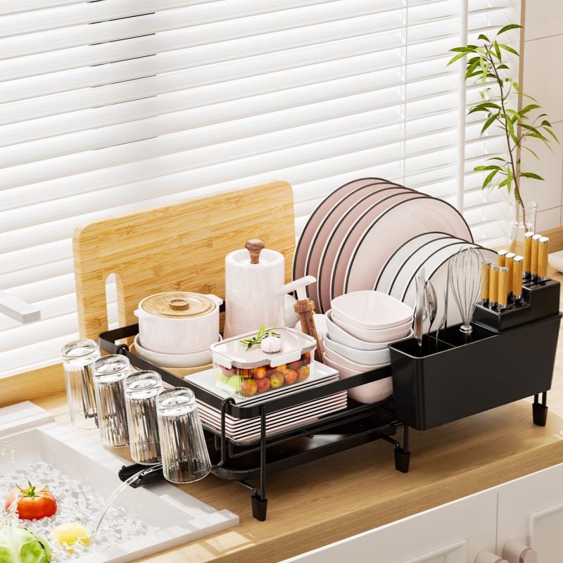 Modern Adjustable Single Bowl Kitchen Sink Rack