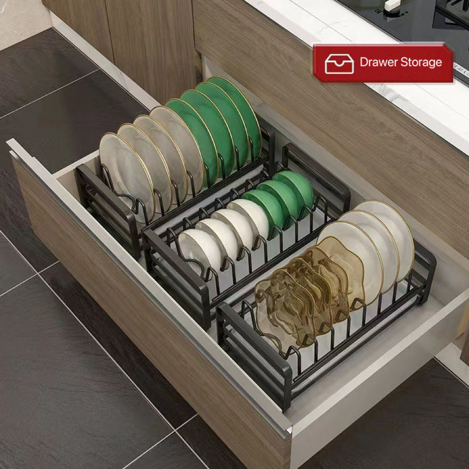 Kitchen Dish Plate Storage Organizer Rack for Kitchen Countertop