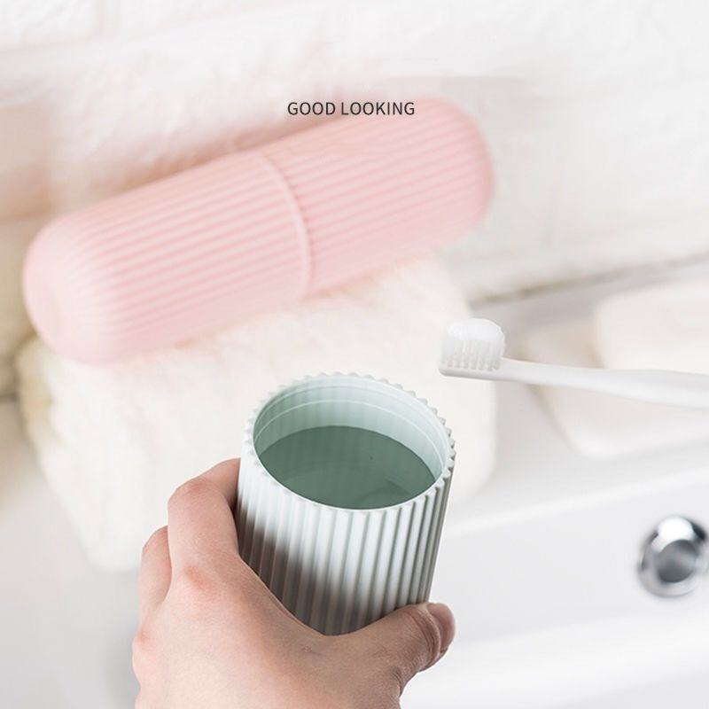 Portable Toothbrush Holder Travel Case Sustainable Plastic Dustproof Toothbrush Stand