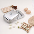 European-Style Stainless Steel Butter Container, Western Cheese Holder, Food-Safe Bread Box